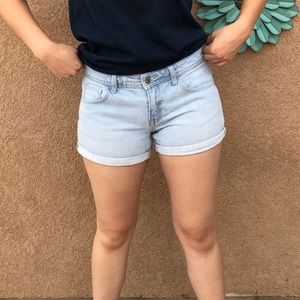 Light Wash Denim Shorts